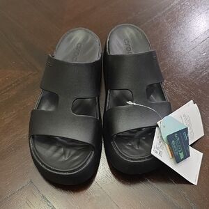 NWT! CROCS Black Slide Sandals